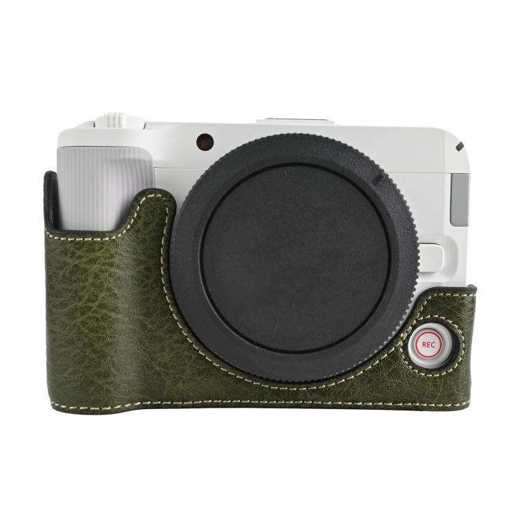 Litchi Texture Vegan Leather Camera Half Case Base, For Canon EOS R50 V