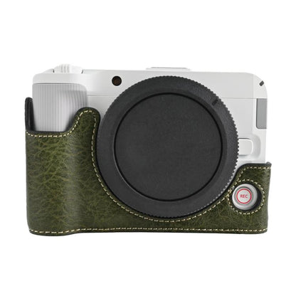 Litchi Texture Vegan Leather Camera Half Case Base, For Canon EOS R50 V