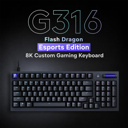 Logitech G316 8K Custom Mechanical Gaming Keyboard Esports Edition with Tactile Switches, Tactile Switches