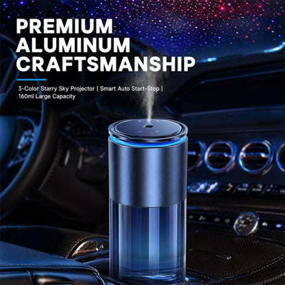 JK-587 Tri-color Starry Sky Light Smart Car Aroma Diffuser
