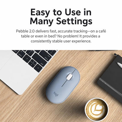 Logitech PEBBLE 2.0 M350S 4000DPI Ultra-Thin Dual-Mode Wireless Bluetooth Mouse