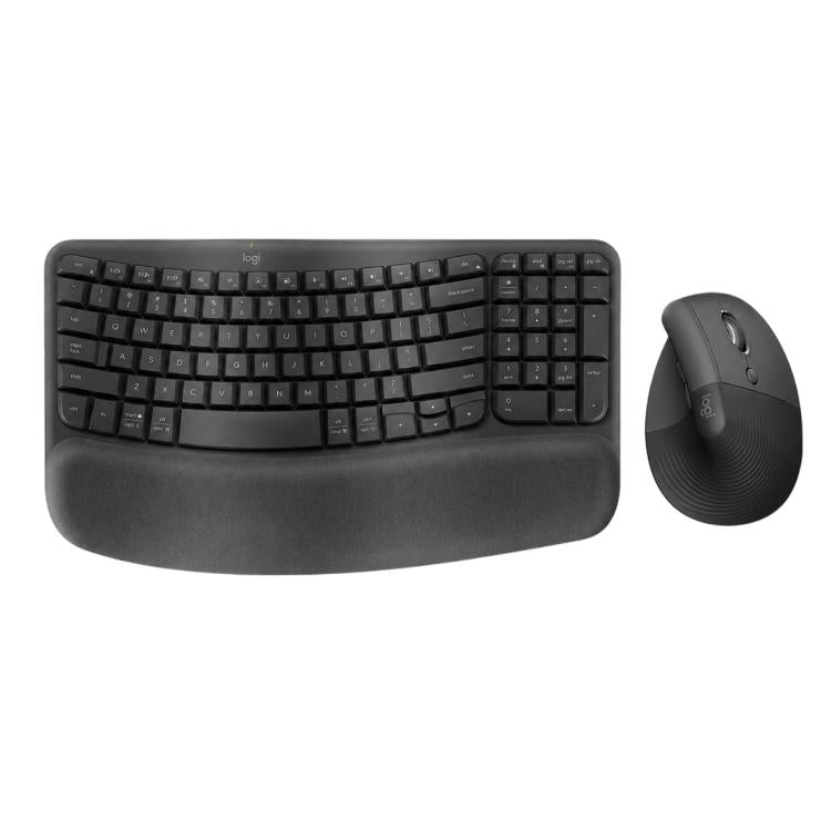 Logitech WAVE KEYS LIFT COMBO Wireless Ergonomic Keyboard Mouse Set
