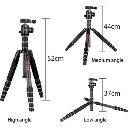 BEXIN BX255C K30 Portable Carbon Fiber Tripod for Camera Dslr, BX255C