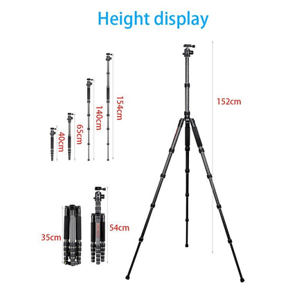 BEXIN BX255C K30 Portable Carbon Fiber Tripod for Camera Dslr, BX255C