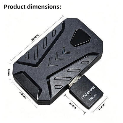 HXSJ Master-P5+V100+A867 Gaming Keyboard and Mouse Adapter Set for PS5, Master-P5+V100+A867