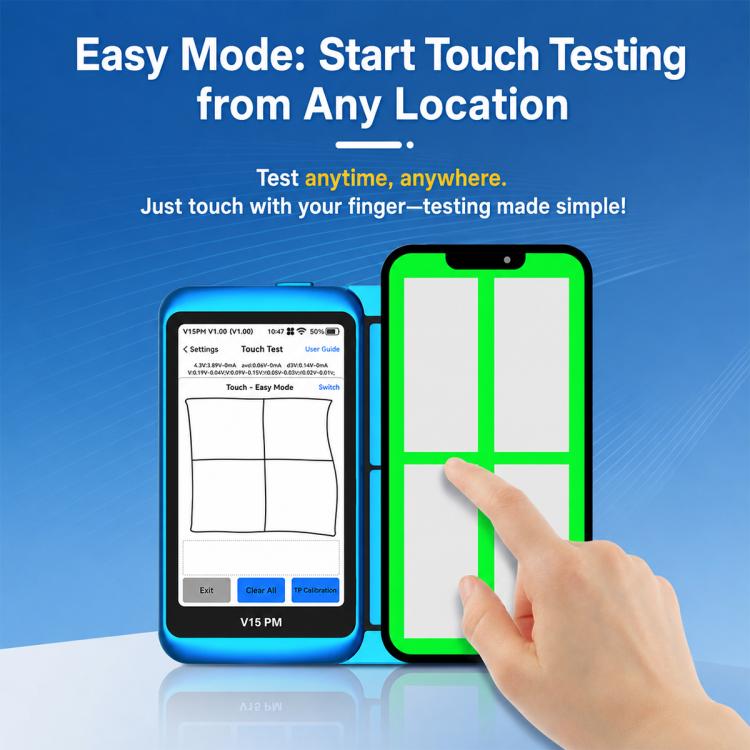JCID V15PM Professional LCD Touch Screen Tester with 36 Test Flex Cable, V15PM Screen Tester Set