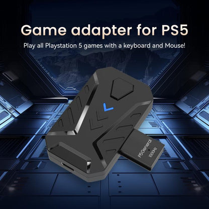 HXSJ Master-P5+V100+H300 Gaming Keyboard and Mouse Adapter Set for PS5, Master-P5+V100+H300