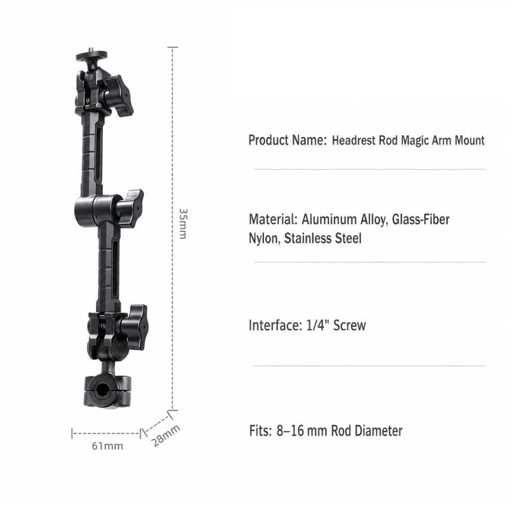 O-Type Magic Arm Mount 1/4 inch Ball Head Bracket, Magic Arm, Magic Arm with Adapter