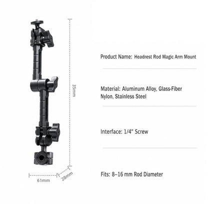 O-Type Magic Arm Mount 1/4 inch Ball Head Bracket, Magic Arm, Magic Arm with Adapter
