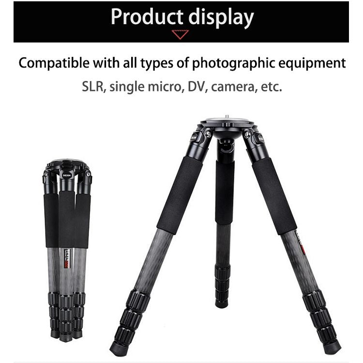 BEXIN ST364C Rugged Camcorder Photographic Carbon Fiber Big Tripod, Max Tube: 36mm, ST364C