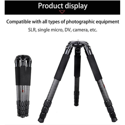 BEXIN ST364C Rugged Camcorder Photographic Carbon Fiber Big Tripod, Max Tube: 36mm, ST364C