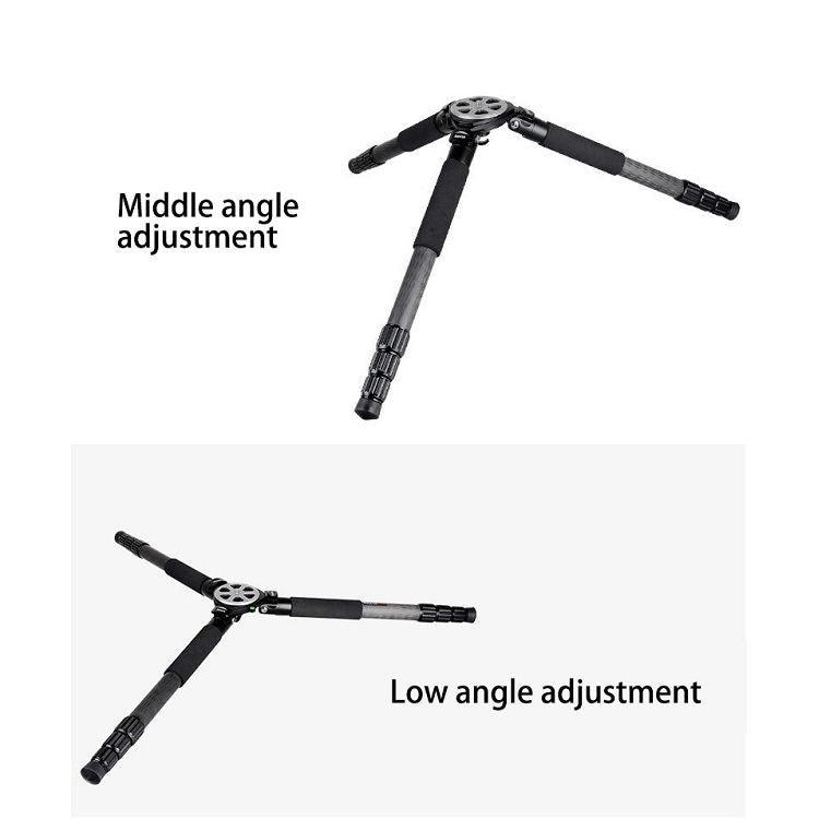 BEXIN ST364C Rugged Camcorder Photographic Carbon Fiber Big Tripod, Max Tube: 36mm, ST364C