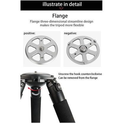 BEXIN ST364C Rugged Camcorder Photographic Carbon Fiber Big Tripod, Max Tube: 36mm, ST364C