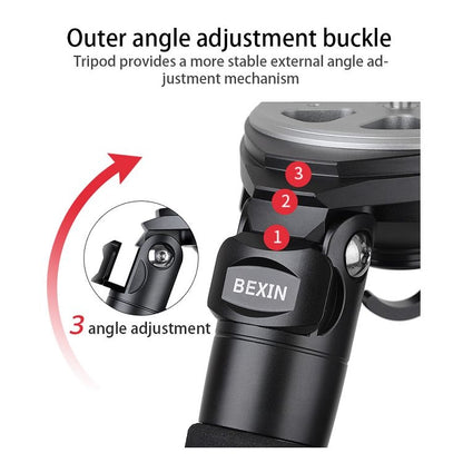 BEXIN ST364C Rugged Camcorder Photographic Carbon Fiber Big Tripod, Max Tube: 36mm, ST364C
