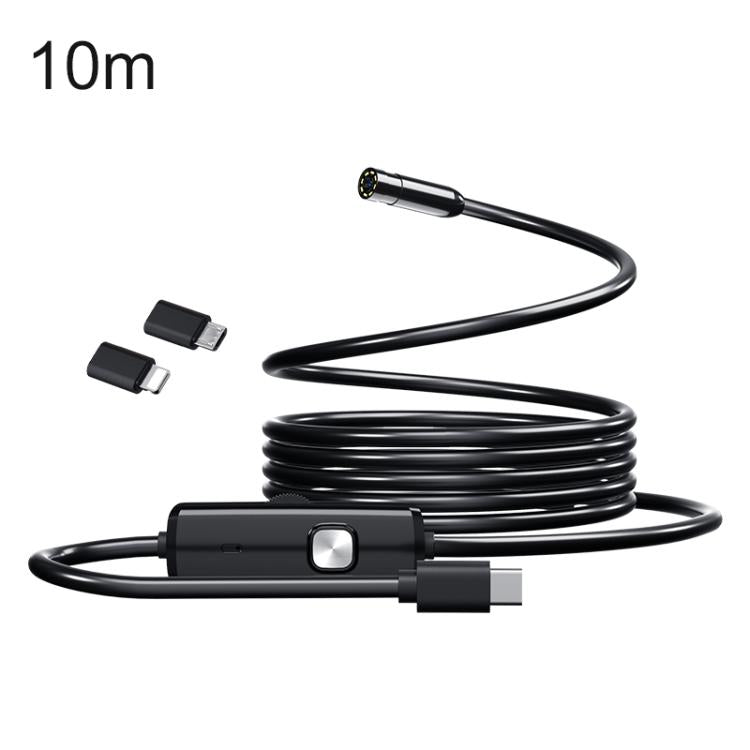 AN112T Type-C, Micro USB and 8 Pin IP67 8LEDs 8mm Industry Digital Endoscope, 1m Flexible Cable, 2m Flexible Cable, 3.5m Flexible Cable, 5m Flexible Cable, 10m Flexible Cable, 1m Hard Cable, 2m Hard Cable, 3.5m Hard Cable, 5m Hard Cable, 10m Hard Cable