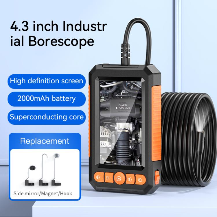 C43 4.3 inch IPS HD Screen 8mm Industry Digital Endoscope, 1m Hard Cable Single-lens, 5m Hard Cable Single-lens, 10m Hard Cable Single-lens, 1m Hard Cable Dual-lens, 5m Hard Cable Dual-lens, 10m Hard Cable Dual-lens