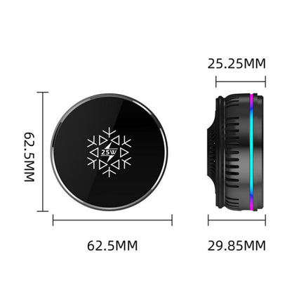 S35 Magnetic Cooling 25W Wireless Fast Charger Car Air Outlet Holder