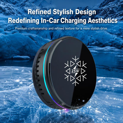 S35 Magnetic Cooling 25W Wireless Fast Charger Car Air Outlet Holder