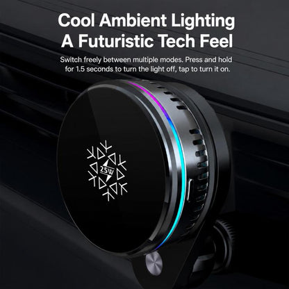 S35 Magnetic Cooling 25W Wireless Fast Charger Car Air Outlet Holder