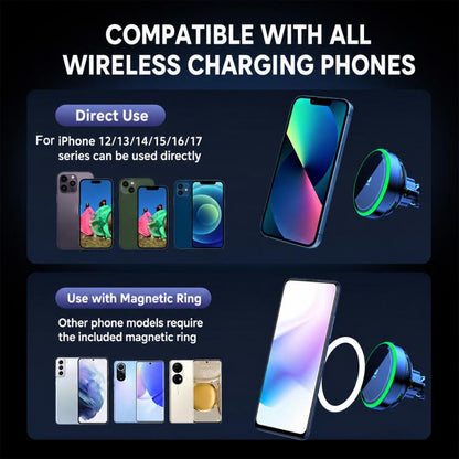 T14 Magnetic Cooling Wireless Fast Charger Car Air Outlet Holder, T14 Air-Cooled, T14 Air-Cooled Qi 2.2 Certification