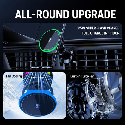 T14 Magnetic Cooling Wireless Fast Charger Car Air Outlet Holder, T14 Air-Cooled, T14 Air-Cooled Qi 2.2 Certification