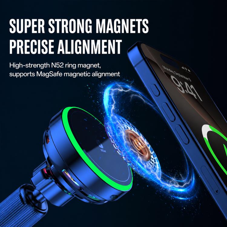 T14 Magnetic Cooling Wireless Fast Charger Car Air Outlet Holder, T14 Air-Cooled, T14 Air-Cooled Qi 2.2 Certification