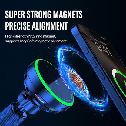 T14 Magnetic Cooling Wireless Fast Charger Car Air Outlet Holder, T14 Air-Cooled, T14 Air-Cooled Qi 2.2 Certification