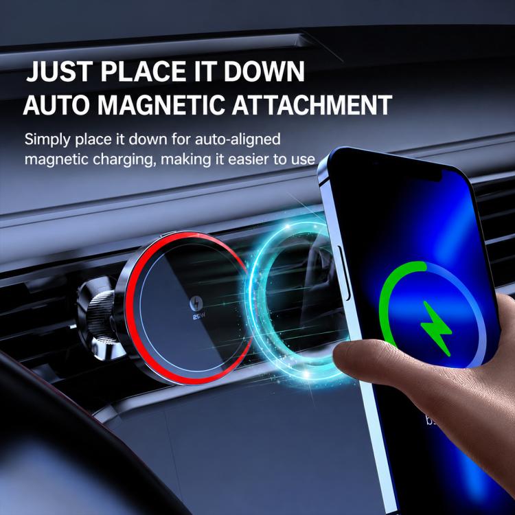 T14 Magnetic Cooling Wireless Fast Charger Car Air Outlet Holder, T14 Air-Cooled, T14 Air-Cooled Qi 2.2 Certification