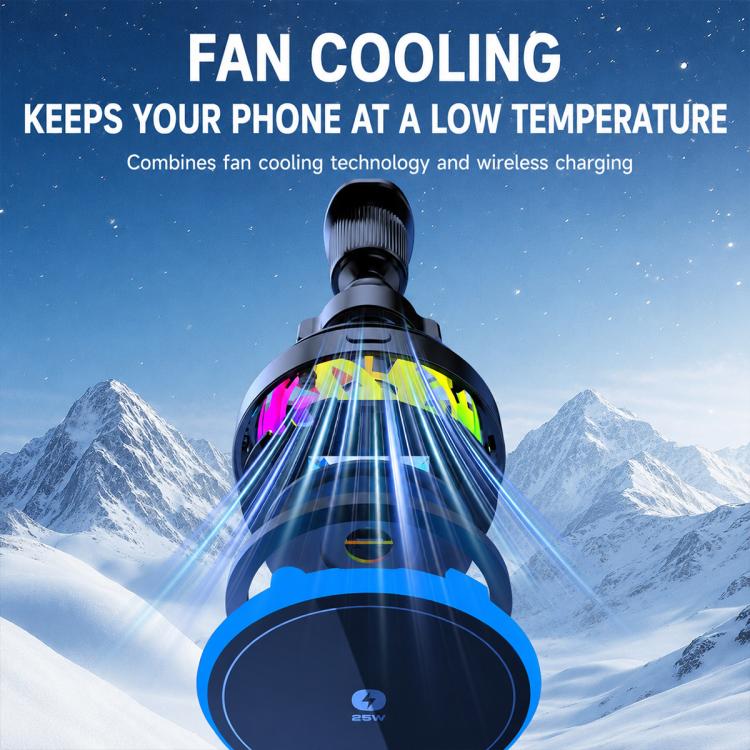 T14 Magnetic Cooling Wireless Fast Charger Car Air Outlet Holder, T14 Air-Cooled, T14 Air-Cooled Qi 2.2 Certification