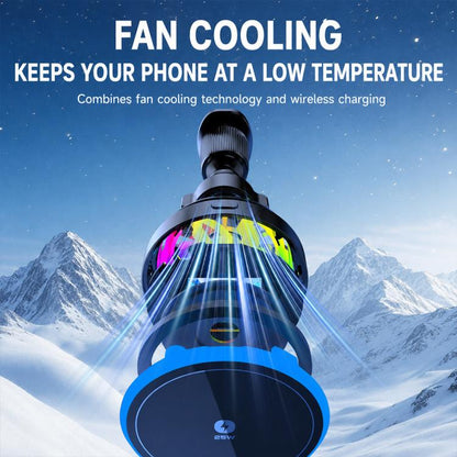 T14 Magnetic Cooling Wireless Fast Charger Car Air Outlet Holder, T14 Air-Cooled, T14 Air-Cooled Qi 2.2 Certification