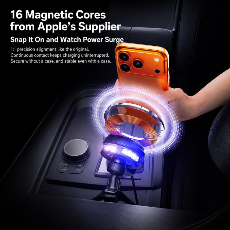 T16 Rotating Magnetic Wireless Charging Car Air Vent Phone Holder