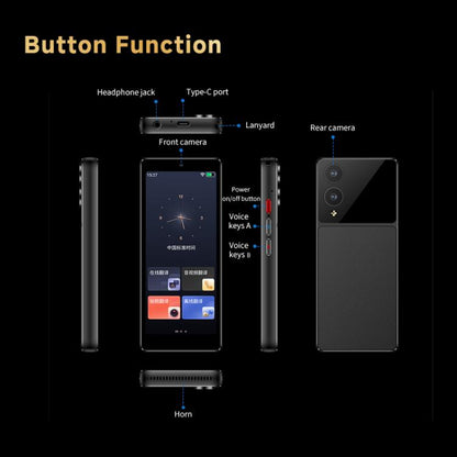 S20 Pro 5 inch Screen AI Intelligent Translator Portable Language Translation Device, S20 Pro