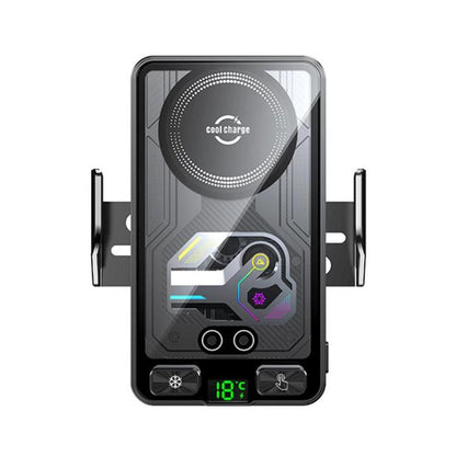 A8 Cooling Wireless Charger Car Air Outlet Holder With Digital display screen