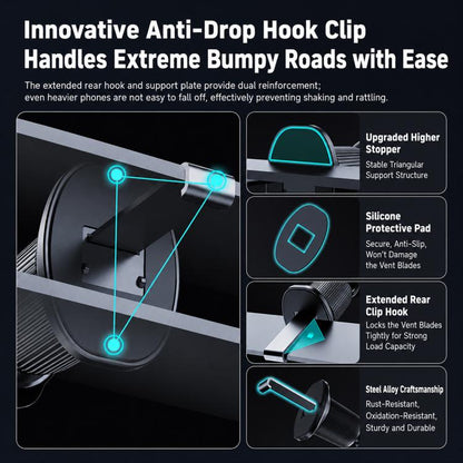 A8 Cooling Wireless Charger Car Air Outlet Holder With Digital display screen