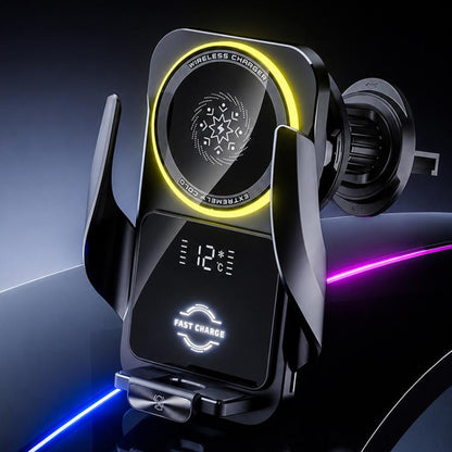 S7 Magnetic Cooling 15W Wireless Fast Charger Car Air Outlet Holder