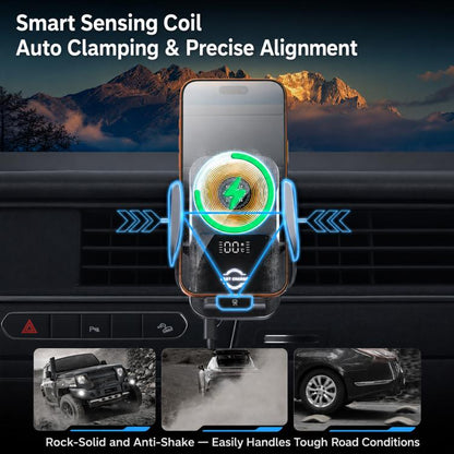 S7 Magnetic Cooling 15W Wireless Fast Charger Car Air Outlet Holder