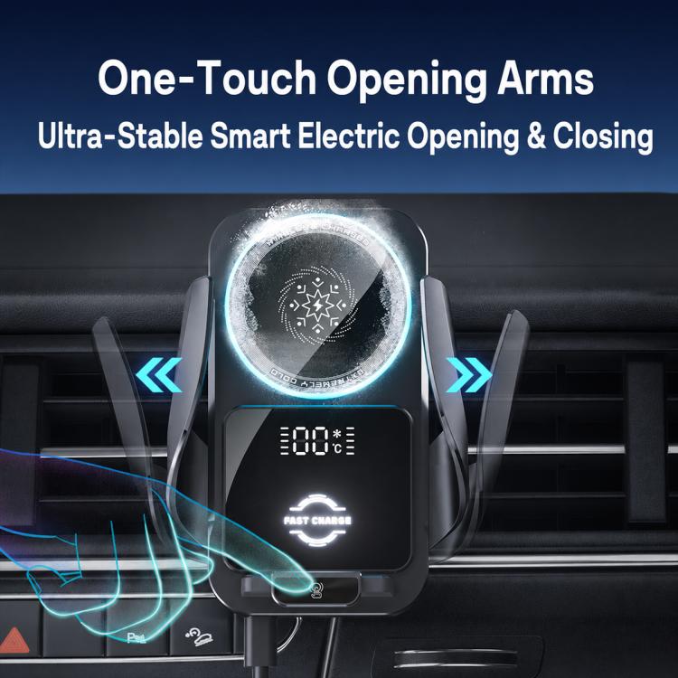 S7 Magnetic Cooling 15W Wireless Fast Charger Car Air Outlet Holder