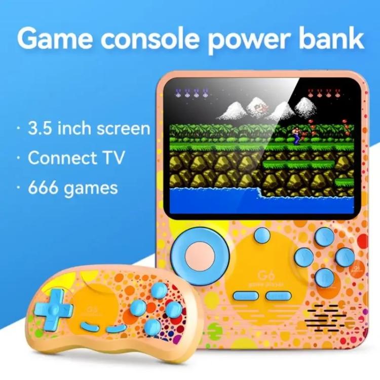 G6 3.5 Inch Screen Handheld Game Console Video Gaming Machine for Kids, Single, Double