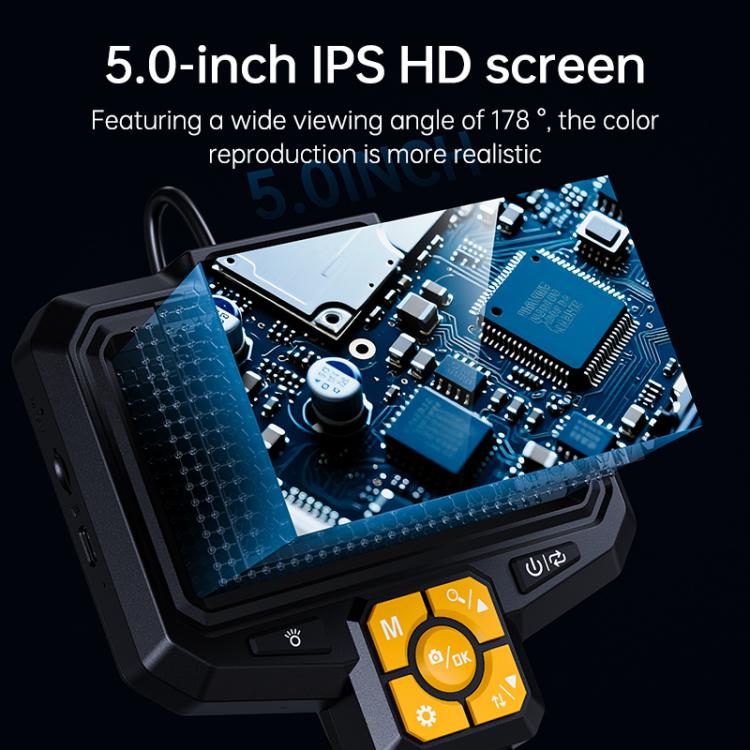S11 5 inch IPS HD Screen 8mm Industry Digital Endoscope, 1m Hard Cable Single-lens, 5m Hard Cable Single-lens, 10m Hard Cable Single-lens, 1m Hard Cable Dual-lens, 5m Hard Cable Dual-lens, 10m Hard Cable Dual-lens