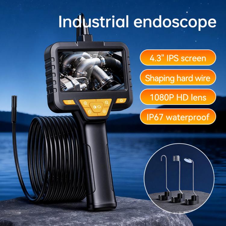 SC08 4.3 inch IPS HD Screen 8mm Industry Digital Endoscope, 1m Hard Cable Single-lens, 5m Hard Cable Single-lens, 10m Hard Cable Single-lens, 1m Hard Cable Dual-lens, 5m Hard Cable Dual-lens, 10m Hard Cable Dual-lens