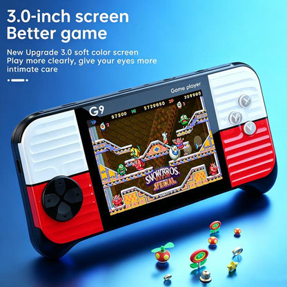 G9 3.0 inch Screen Portable Retro Handheld Video Game Console Built-in 600 Games, Single, Double, Triple