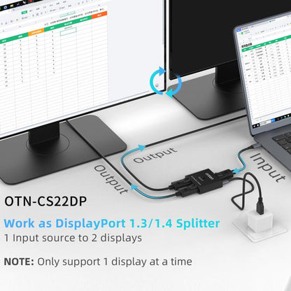 Onten CS22DP 8K 30Hz DP 1.4 Bidirectional Switcher