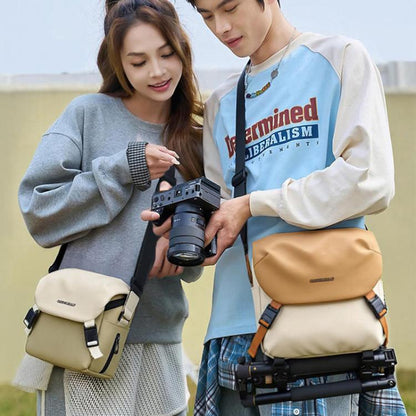 Contrast Color Crossbody Shoulder DSLR Camera Bag, 20 x 18 x 10cm S, 26 x 24 x 11cm L
