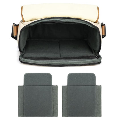Contrast Color Crossbody Shoulder DSLR Camera Bag, 20 x 18 x 10cm S, 26 x 24 x 11cm L