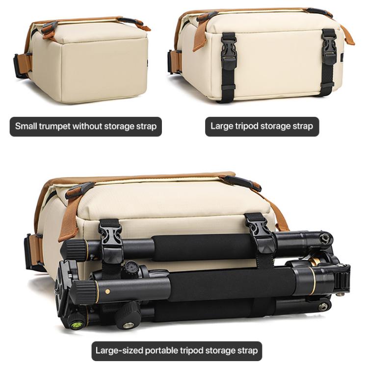 Contrast Color Crossbody Shoulder DSLR Camera Bag, 20 x 18 x 10cm S, 26 x 24 x 11cm L