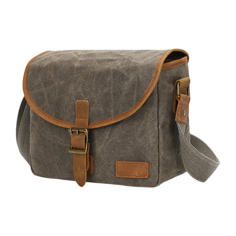Canvas DSLR Camera Messenger Bag Shockproof Large Capacity Bag, 27 x 20 x 13cm