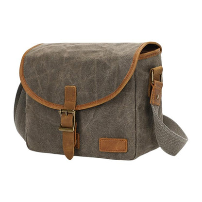 Canvas DSLR Camera Messenger Bag Shockproof Large Capacity Bag, 27 x 20 x 13cm