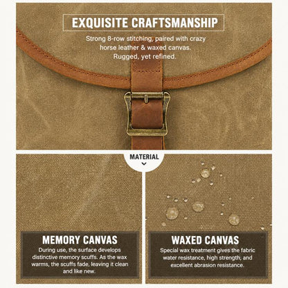 Canvas DSLR Camera Messenger Bag Shockproof Large Capacity Bag, 27 x 20 x 13cm