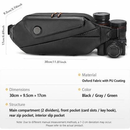 Camera Sling Chest Bag Multifunction Photography Shoulder Bag, 30 x 9.5 x 17cm