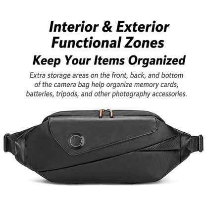 Camera Sling Chest Bag Multifunction Photography Shoulder Bag, 30 x 9.5 x 17cm